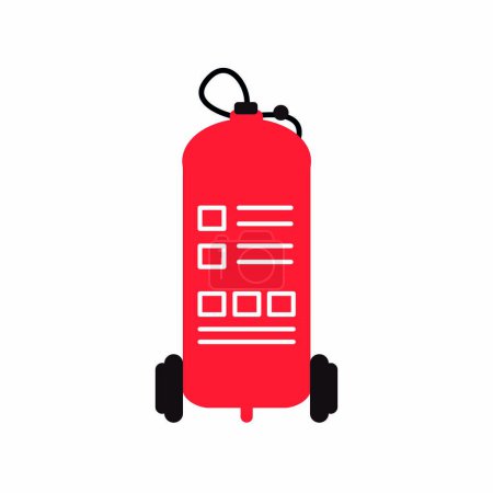 Ilustración de Icono de color extintor de incendios. Equipo portátil contra incendios. - Imagen libre de derechos