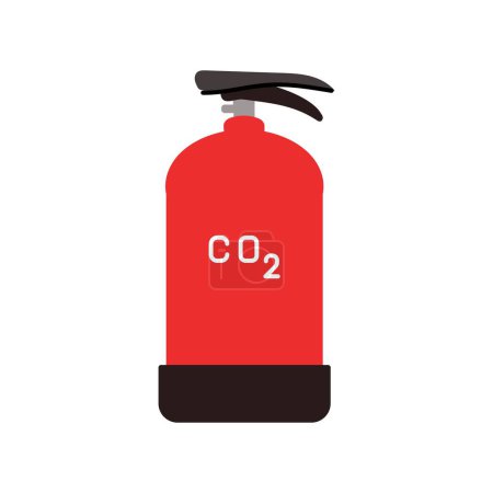 Illustration for Fire extinguisher color icon. Portable fire-fighting equipment. - Royalty Free Image