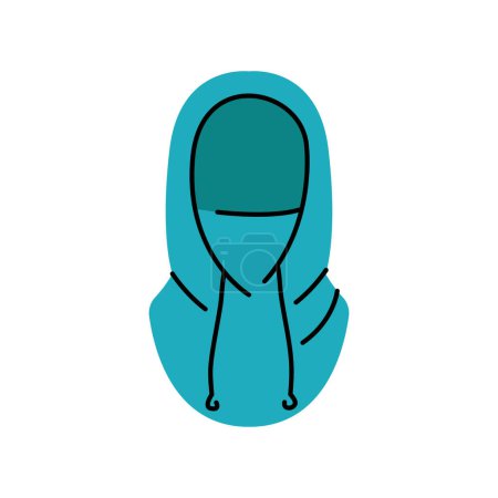 Illustration for Balaclava flat element. Winter clothes. Vector isolated sign. - Royalty Free Image