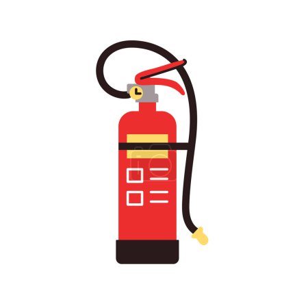 Illustration for Fire extinguisher color icon. Portable fire-fighting equipment. - Royalty Free Image