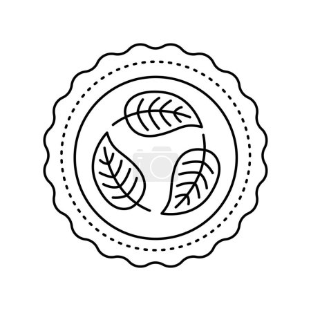 Ilustración de Icono de línea de color de logotipo biodegradable. Compostaje. Elemento aislado del vector. - Imagen libre de derechos