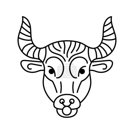 Illustration for Taurus color concept. Zodiac sign. Astrology and horoscope - Royalty Free Image