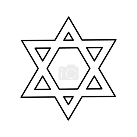 Téléchargez les illustrations : Concept de couleur judaïsme. Religion élément isolé. - en licence libre de droit