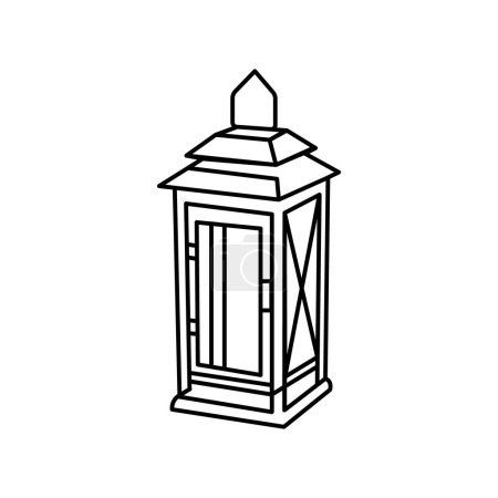 Téléchargez les illustrations : Lanterne décorative élément plat. Décor intérieur. - en licence libre de droit