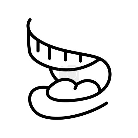 Illustration for Cartoon mouth line icon. Character hand. - Royalty Free Image