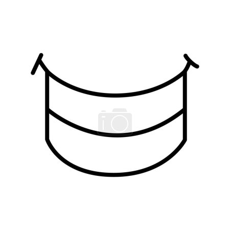 Illustration for Cartoon teeth smile line icons set. Character hand. - Royalty Free Image