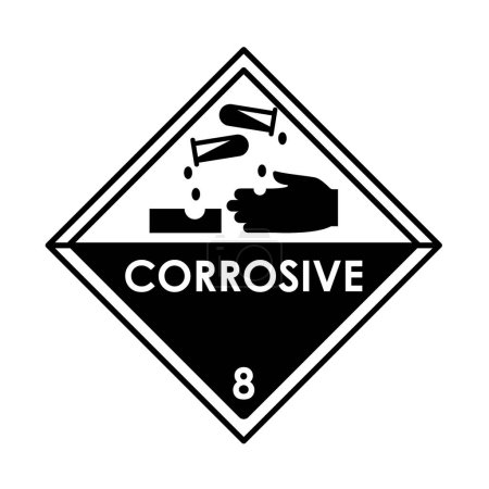 Illustration for Corrosive color element. Hazardous material vector icon. - Royalty Free Image