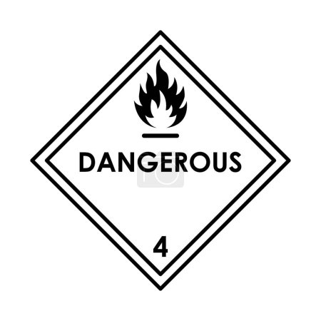 Illustration for Dangerous color element. Hazardous material vector icon. - Royalty Free Image