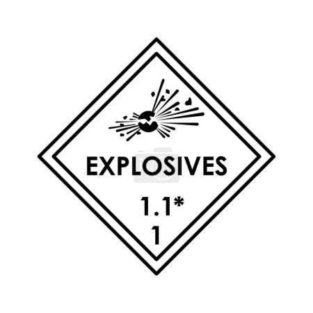 Ilustración de Elemento de color explosivo. Material peligroso. - Imagen libre de derechos