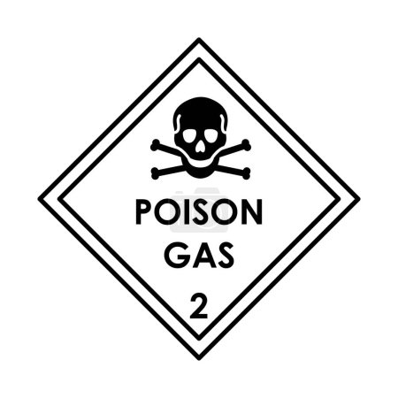 Illustration for Poison gas color element. Hazardous material. - Royalty Free Image