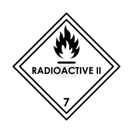 Radioactive 2 color element. Hazardous material vector icon. 