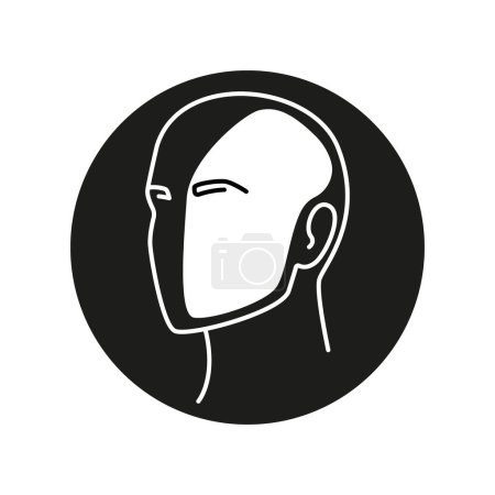 Hemicrania Headache color icon. Vector isolated illustration