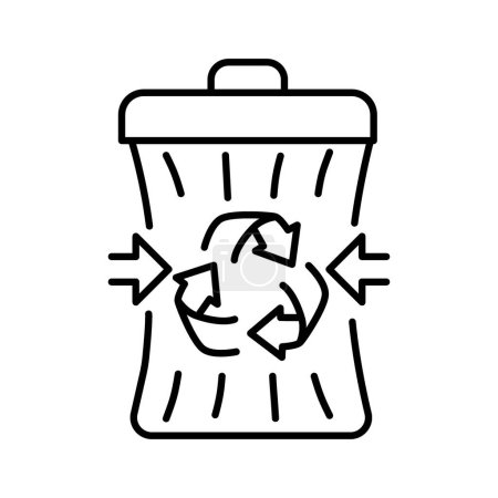 Illustration for Waste upcycle color flat icon. Zero waste lifestyle. Eco friendly. - Royalty Free Image