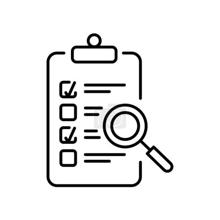 Ilustración de Icono negro de línea de verificación de fondo. Firma para la página web, aplicación móvil, botón, logotipo - Imagen libre de derechos