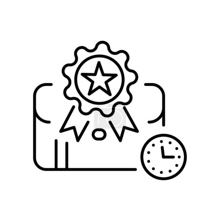 Ilustración de Línea de experiencia de trabajo icono negro. Firma para la página web, aplicación móvil, botón, logotipo - Imagen libre de derechos