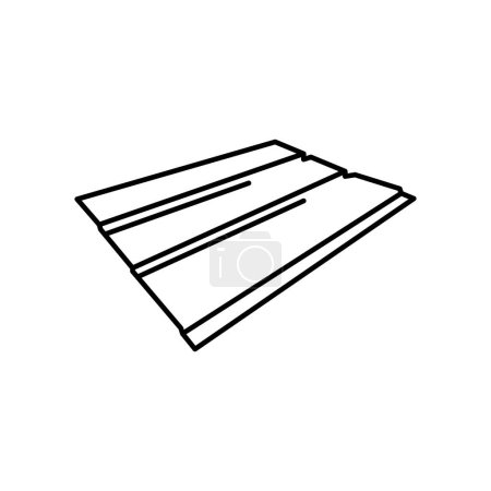 Lumber line black icon. Plywood illustration.