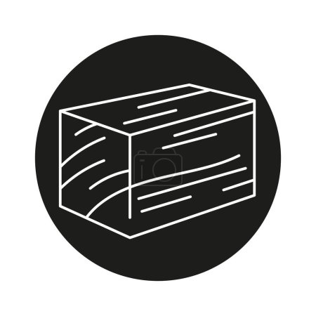 Illustration for Impreg timbers line black icon. Sign for web page, mobile app - Royalty Free Image