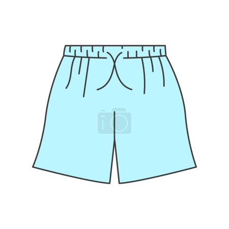Men's swimming trunks line color icon. Sign for web page, mobile app, button, logo.