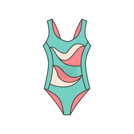 Summer swimsuit line color icon. Sign for web page, mobile app, button, logo.