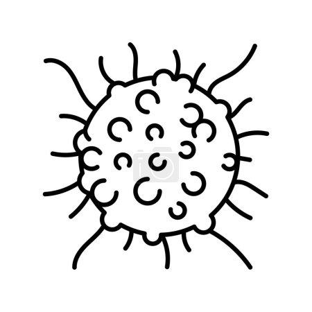 Cancer cell  line black icon. Human disease sign for web page, mobile app,