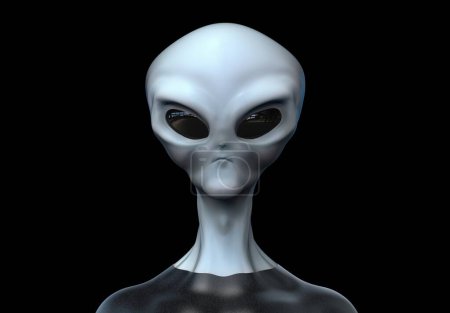 Photo for Gray Alien ET extraterrestrial. Extremely detailed and realistic high resolution 3d render - Royalty Free Image