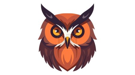 Illustration for Owl logo. Vector illustration isolated on white background. - Royalty Free Image