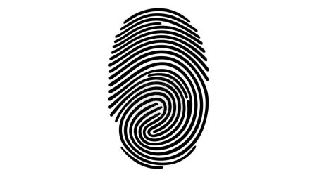 Illustration for Finger print, fingerprint lock, ecure security logo vector icon, illustration isolated on white background. - Royalty Free Image
