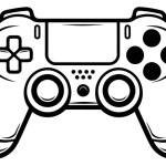 Minimal Gaming Symbol - Stream modern Games - Wireless Controller Icon - Vector illustration.