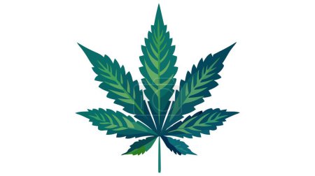 Ilustración de Signo de símbolo de la hoja de cannabis. Icono de marihuana vectorial sobre fondo blanco. - Imagen libre de derechos