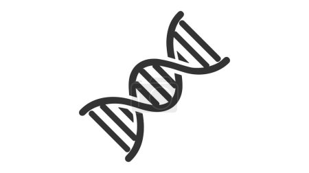 Illustration for DNA icon in trendy flat design isolated on white background. - Royalty Free Image