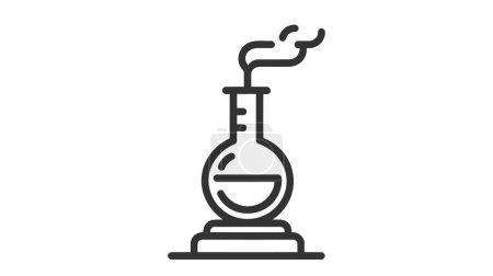 Illustration for Black outlined vector illustration of laboratory equipment. - Royalty Free Image