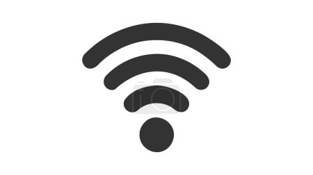 Illustration pour Icône Wifi isolée sur fond blanc. - image libre de droit