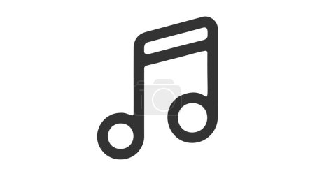 Illustration for Vector Music note - Vector icon on white background. - Royalty Free Image