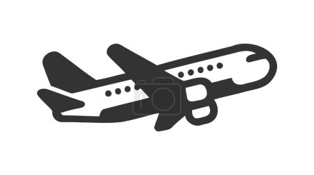 Illustration for Plane icon vector, solid illustration, pictogram isolated on white. - Royalty Free Image