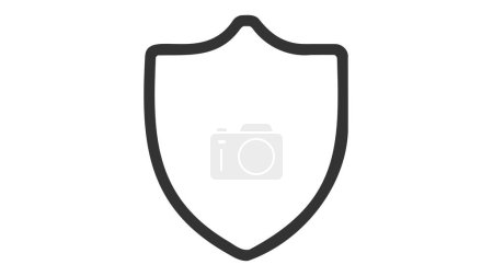 Illustration for Shield Icon in trendy flat style isolated on grey background. Shield symbol for your web site design, logo, app, UI. Vector illustration, EPS10. - Royalty Free Image