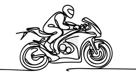 Eine einzige Linienzeichnung eines alten Retro-Oldtimer-Chopper-Motorrads. Vintage Motorrad Transportkonzept durchgehende Linie Grafik zeichnen Design Vektor Illustration