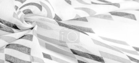 Foto de Textura. Antecedentes Plantilla. Tejido de seda blanco con formas rombo geométricas negras. oscuro, sable, ebon, obsceno - Imagen libre de derechos