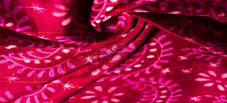 Foto de Tela roja vintage con patrón floral pálido útil para texturas y fondos. Perfecto para diseños, proyectos y mucho más. Textura de fondo - Imagen libre de derechos