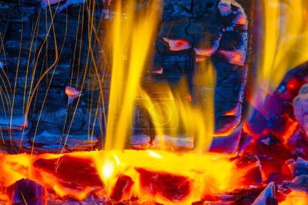 Photo for Fire Flame Create an incendiary and dynamic atmosphere. Bring warmth and energy to any space. Perfect for campfires, camping trips or cozy nights at home. - Royalty Free Image