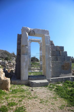 Ancient Ruins in the ancient city of Knidos. Landscape with ancient ruins. Mugla / Datca / Turkey
