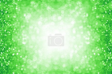 Foto de Abstract emerald green white glitter sparkle confetti background for happy birthday party invite card, St Patrick's Day flyer, fun explosion sale border, lucky Saint Patty border or Christmas frame - Imagen libre de derechos