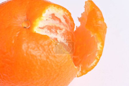 Photo for Ripe tangerine on white background - Royalty Free Image