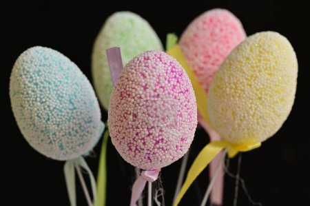 Photo for Holiday, easter eggs decoration, close up - Royalty Free Image