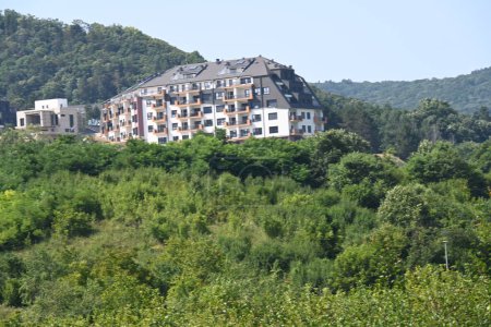 Photo for View of hotels buildings  in mountains - Royalty Free Image