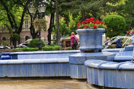 Téléchargez les photos : Belle fontaine dans le parc - en image libre de droit