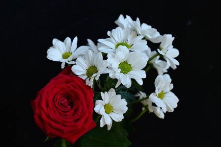 Photo for Beautiful bouquet of flowers on a dark background - Royalty Free Image