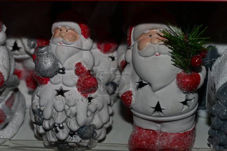 santa clauses jouets, décorations de Noël