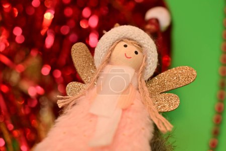Photo for Angel in christmas decoration, doll - Royalty Free Image