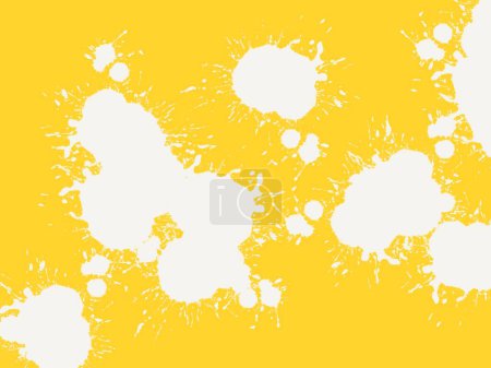 Photo for White paint splashed over yellow background illustration - Royalty Free Image