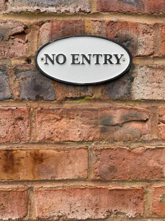 Photo for Vintage no entry sign on the wall - Royalty Free Image